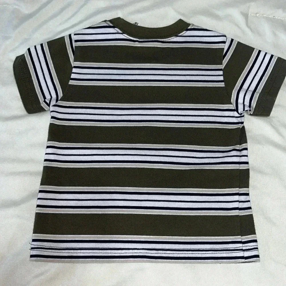 A lot of 2, 12 month stripped tops